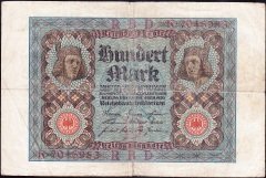 Almanya 100 Mark 1920 Çok Temiz 7 Rakamlı ( R67a )