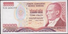 7.Emisyon 2.Tertip 20000 Lira G26 468277 Ççt Çilaltı