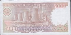 7.Emisyon 4.Tertip 5000 Lira H80 621001 Çilaltı ( Kat yok Balya izleri var 9