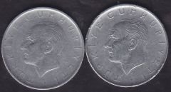 1965 Yılı 1 Lira (Ters Düz Takım)