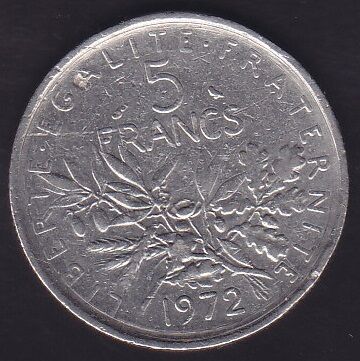 Fransa 5 Frank 1972