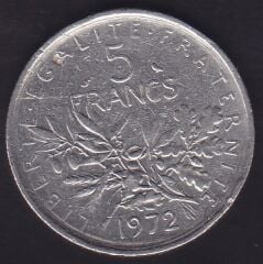 Fransa 5 Frank 1972