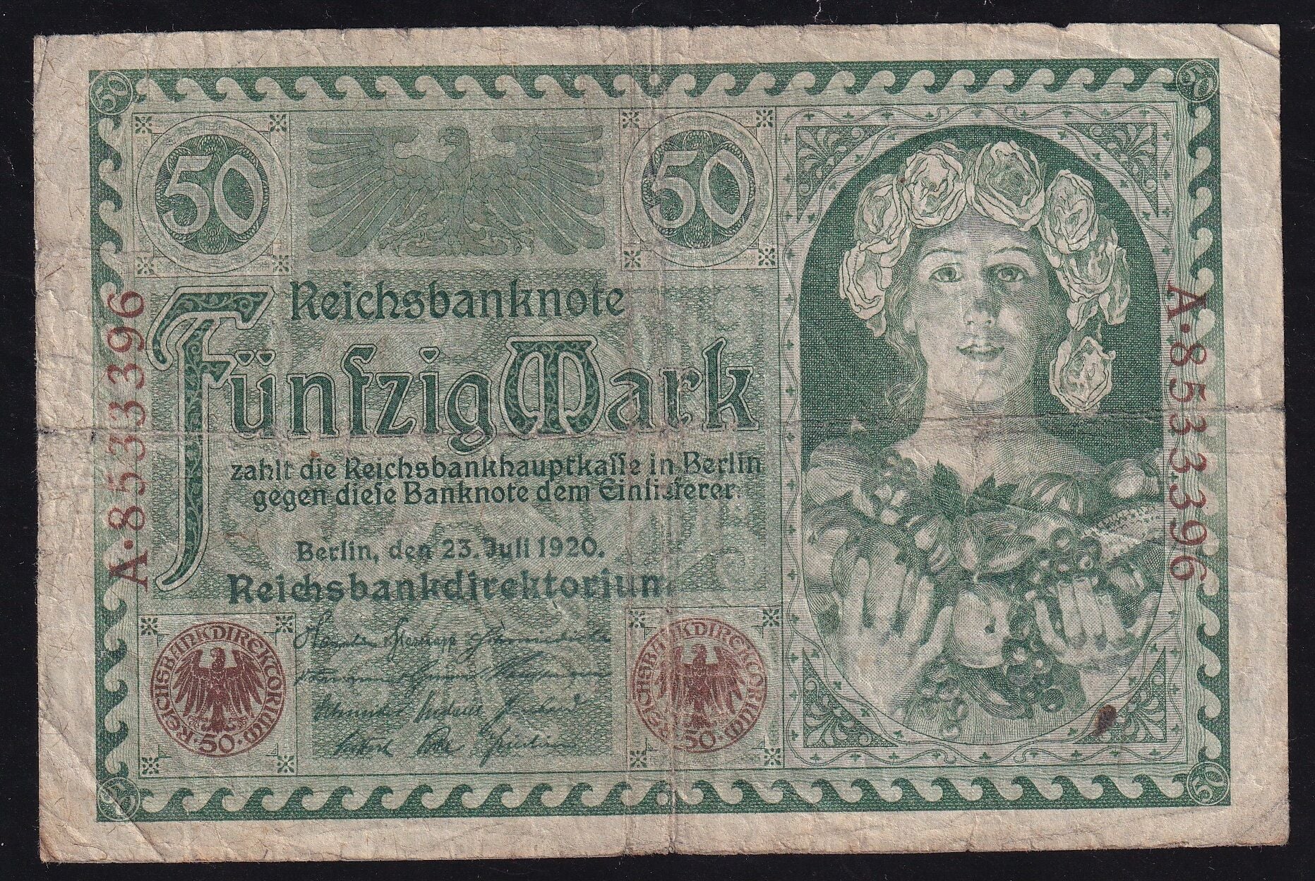 Almanya 50 Mark 1920 Çok Temiz