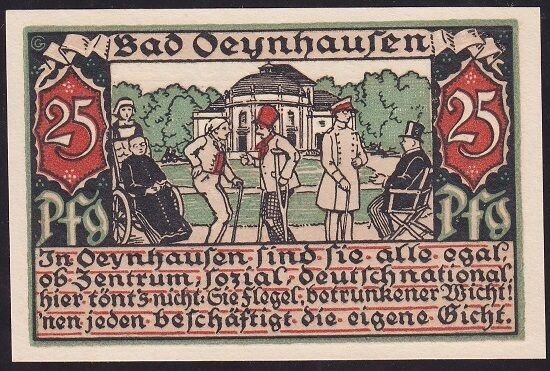 Almanya 25 Pfennig Notgeld 1920 Çil