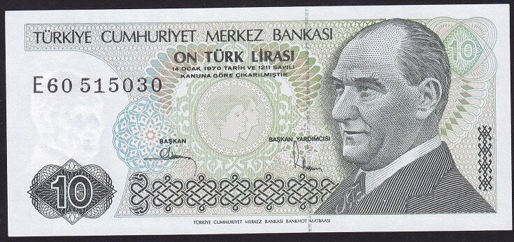 7.Emisyon 2.Tertip 10 Lira E60 515030 Çil
