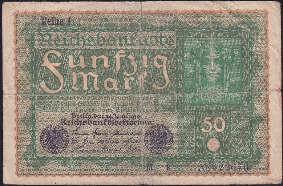 Almanya 50 Mark 1919 Çok Temiz ( R62a )