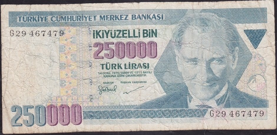 7.Emisyon 3.Tertip 250000 G29 467479 Temiz