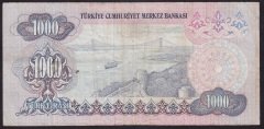 6.EMİSYON 1.TERTİP 1000 LİRA B87 178979 ÇOK TEMİZ