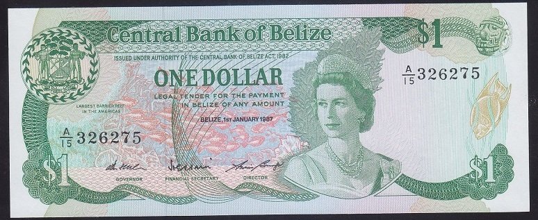 Belize 1 Dolar 1987 ÇİL Pick46c