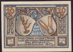 ALMANYA 10 PFENNİNG NOTGELD 1921 ÇİLALTI ÇİL
