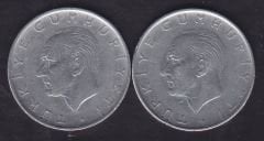 1966 Yılı 1 Lira (Ters Düz Takım)