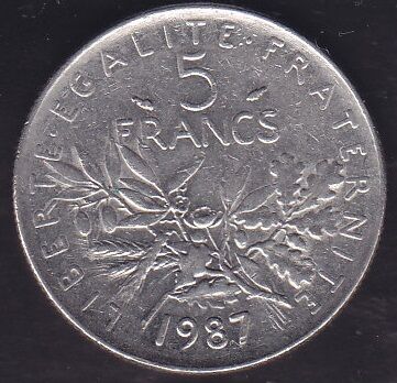 Fransa 5 Frank 1987