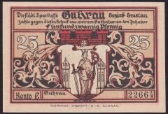 Almanya 25 Pfennig Notgeld 1920 Çil