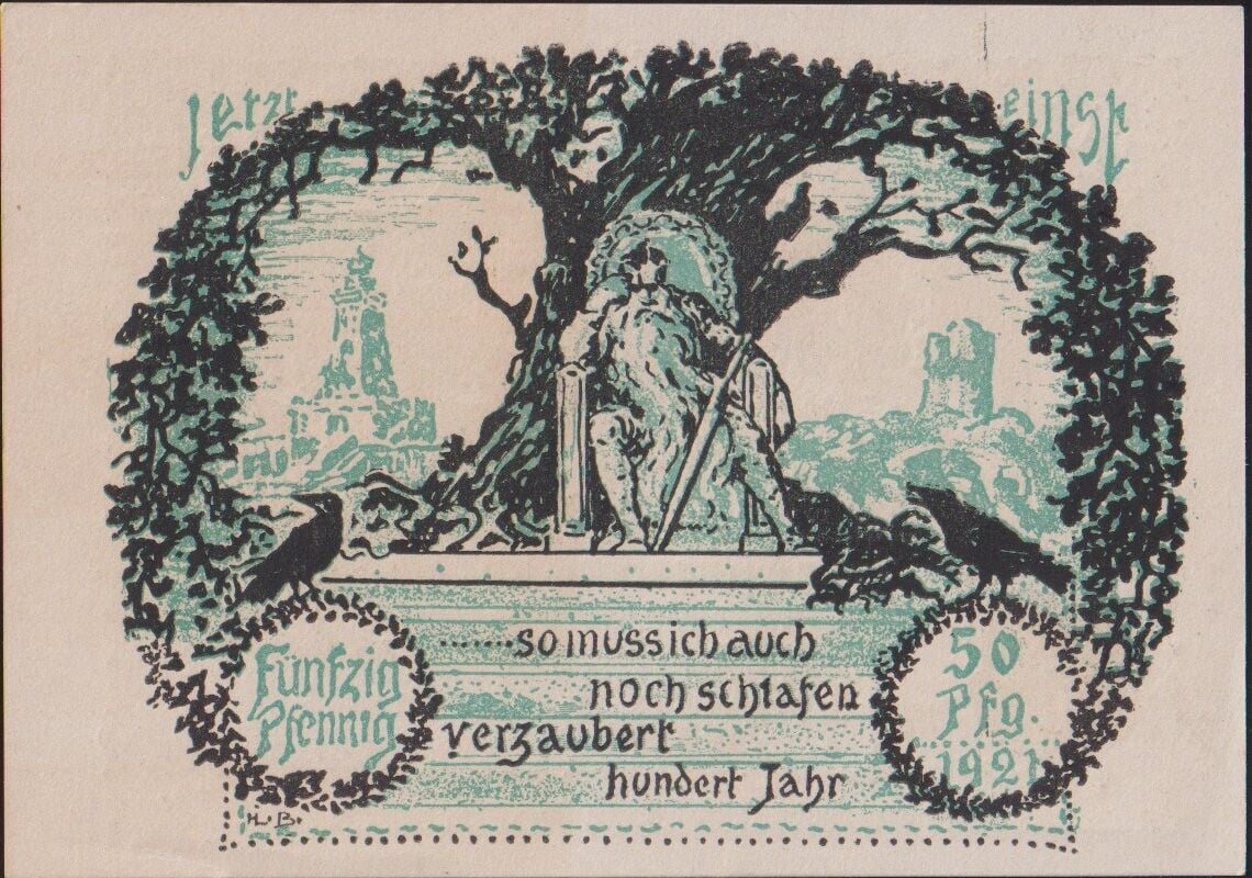 Almanya 50 Pfennig Notgeld 1921 Çil