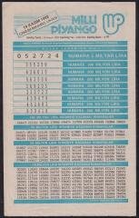 1992 19 KASIM PİYANGO LİSTESİ