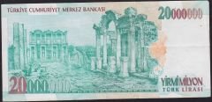 7.Emisyon 20 000 000 Lira D36 164266 Çok Temiz+