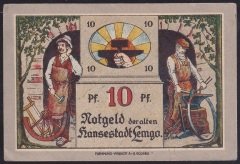 ALMANYA 10 PFENNİNG NOTGELD 1921 ÇİLALTI ÇİL