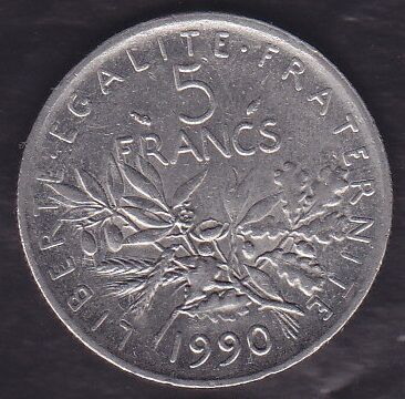 Fransa 5 Frank 1990