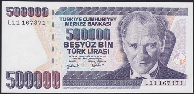 7.EMİSYON 4.TERTİP 500000 LİRA L11 167371 ÇİL