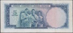 5.EMİSYON 1.TERTİP 5 LİRA B1 495200 ÇOK TEMİZ + ( KISMİ DÜZLEME VAR ) eski para alan yerler