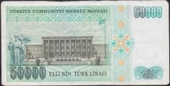 7.Emisyon 1.Tertip 50000 Lira A14 680615 Çilaltı (desteden çıkma)