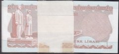 6.EMİSYON 3.TERTİP 20 LİRA G 73 (100 ADET) ÇİL ATLAMA VAR