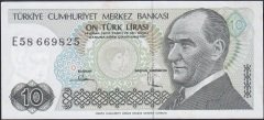 7.Emisyon 2.Tertip 10 Lira E58 669825 Çok Temiz +