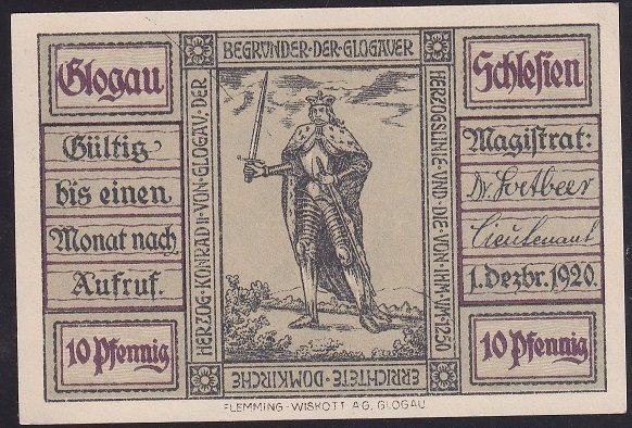 ALMANYA 10 PFENNİNG NOTGELD 1920 ÇİL