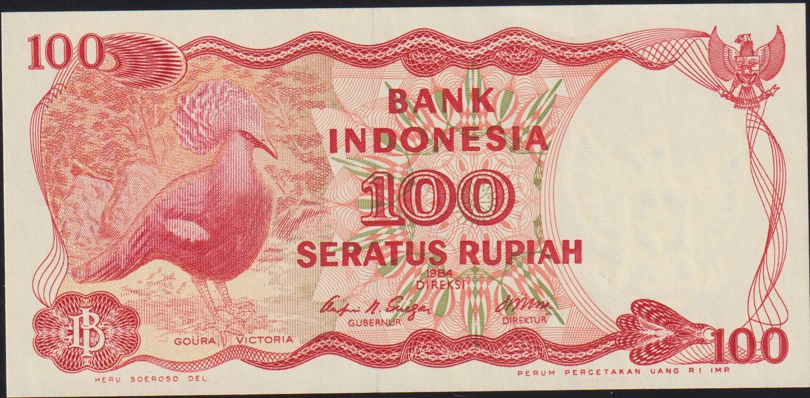 Endonezya 100 Rupiah 1984 Çilaltı Çil Pick 122