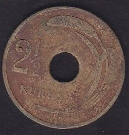 1949 YILI 2.5 KURUŞ  eski para alan yerler