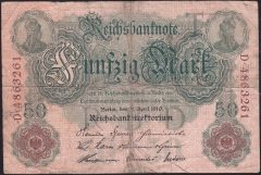 Almanya 50 Mark 1910 Temiz ( R42 )