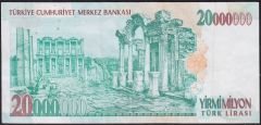 7.Emisyon 20 000 000 Lira C11 087772 Çok Çok Temiz+