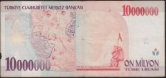 7.Emisyon 10 000 000 Lira B07 620557 Temiz