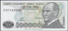 7.Emisyon 2.Tertip 10 Lira E57 745666 Çil