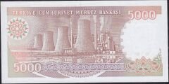 7.Emisyon 4.Tertip 5000 Lira H65 554433 Çilaltı