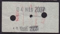 Adana-Mersin Tren Bileti 2007