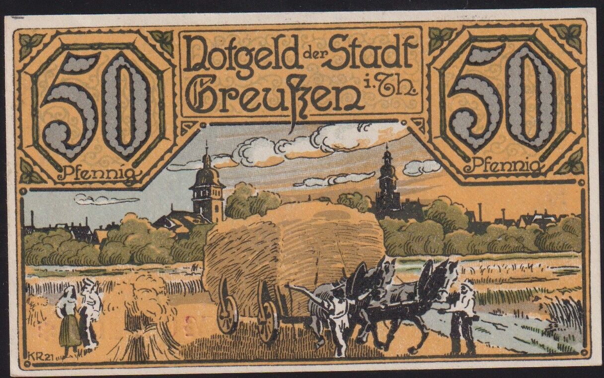 Almanya 50 Pfennig Notgeld 1921 Çil