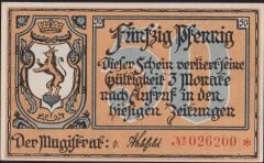 Almanya 50 Pfennig Notgeld 1921 Çil