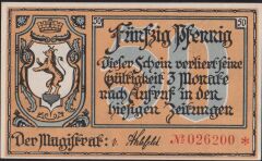 Almanya 50 Pfennig Notgeld 1921 Çil