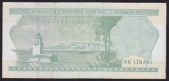 6.EMİSYON 2.TERTİP 10 LİRA I10 171696 ÇOK ÇOK TEMİZ eski para alan yerler