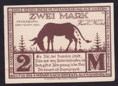 ALMANYA 2 MARK NOTGELD 1920 ÇİL