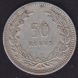 1948 Yılı 50 Kuruş Gümüş