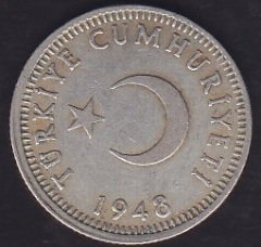 1948 Yılı 50 Kuruş Gümüş