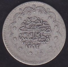 1293 / 14 ABDULHAMİT 5 KURUŞ GÜMÜŞ TEMİZ