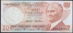 6.Emisyon 3.Tertip 20 Lira E89 146313 Çilaltı Çil