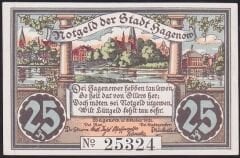 Almanya 25 Pfennig Notgeld 1921 Çilaltı Çil