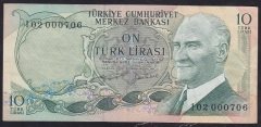 6.EMİSYON 2.TERTİP 10 LİRA I02 000706 ÇÇT +