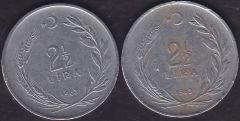 1963 Yılı 2.5 Lira (Ters Düz Takım)