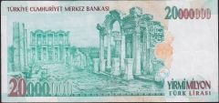 7.Emisyon 20 000 000 Lira B84 246079 Çok Temiz+