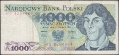 Polonya 1000 Zloty 1982 Çok Temiz